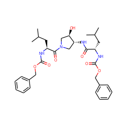 CC(C)C[C@H](NC(=O)OCc1ccccc1)C(=O)N[C@@H]1CN(C(=O)[C@H](CC(C)C)NC(=O)OCc2ccccc2)C[C@H]1O ZINC000015281101