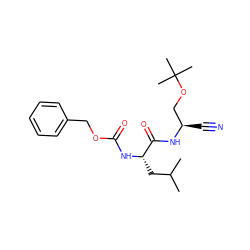 CC(C)C[C@H](NC(=O)OCc1ccccc1)C(=O)N[C@H](C#N)COC(C)(C)C ZINC000014972164