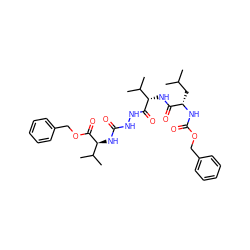 CC(C)C[C@H](NC(=O)OCc1ccccc1)C(=O)N[C@H](C(=O)NNC(=O)N[C@H](C(=O)OCc1ccccc1)C(C)C)C(C)C ZINC000027418023