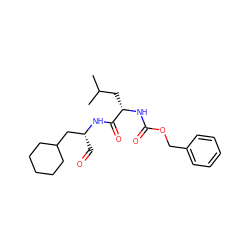 CC(C)C[C@H](NC(=O)OCc1ccccc1)C(=O)N[C@H](C=O)CC1CCCCC1 ZINC000027619052