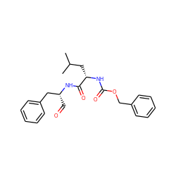 CC(C)C[C@H](NC(=O)OCc1ccccc1)C(=O)N[C@H](C=O)Cc1ccccc1 ZINC000003936842