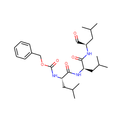 CC(C)C[C@H](NC(=O)OCc1ccccc1)C(=O)N[C@H](CC(C)C)C(=O)N[C@@H](C=O)CC(C)C ZINC000027618925