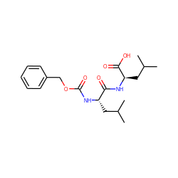 CC(C)C[C@H](NC(=O)OCc1ccccc1)C(=O)N[C@H](CC(C)C)C(=O)O ZINC000004598916