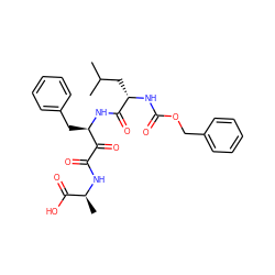 CC(C)C[C@H](NC(=O)OCc1ccccc1)C(=O)N[C@H](Cc1ccccc1)C(=O)C(=O)N[C@@H](C)C(=O)O ZINC000026742905