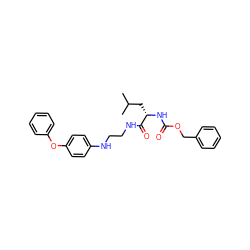 CC(C)C[C@H](NC(=O)OCc1ccccc1)C(=O)NCCNc1ccc(Oc2ccccc2)cc1 ZINC000013490288