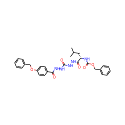 CC(C)C[C@H](NC(=O)OCc1ccccc1)C(=O)NNC(=O)NNC(=O)c1ccc(OCc2ccccc2)cc1 ZINC000043888432