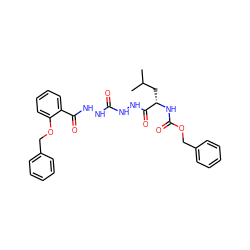 CC(C)C[C@H](NC(=O)OCc1ccccc1)C(=O)NNC(=O)NNC(=O)c1ccccc1OCc1ccccc1 ZINC000043888285