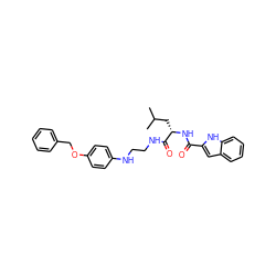 CC(C)C[C@H](NC(=O)c1cc2ccccc2[nH]1)C(=O)NCCNc1ccc(OCc2ccccc2)cc1 ZINC000013490306