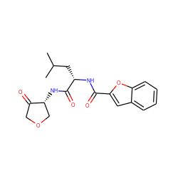 CC(C)C[C@H](NC(=O)c1cc2ccccc2o1)C(=O)N[C@@H]1COCC1=O ZINC000029570461