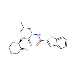 CC(C)C[C@H](NC(=O)c1cc2ccccc2s1)C(=O)N[C@@H]1CCOCC1=O ZINC000013862038