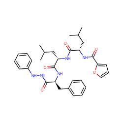 CC(C)C[C@H](NC(=O)c1ccco1)C(=O)N[C@@H](CC(C)C)C(=O)N[C@@H](Cc1ccccc1)C(=O)NNc1ccccc1 ZINC000299871736