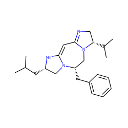 CC(C)C[C@H]1CN2C(=CC3=NC[C@H](C(C)C)N3C[C@@H]2Cc2ccccc2)N1 ZINC000473109555