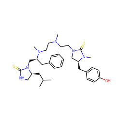 CC(C)C[C@H]1CNC(=S)N1C[C@H](Cc1ccccc1)N(C)CCN(C)CCN1C[C@H](Cc2ccc(O)cc2)N(C)C1=S ZINC000299832624