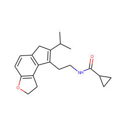 CC(C)C1=C(CCNC(=O)C2CC2)c2c(ccc3c2CCO3)C1 ZINC000071329329