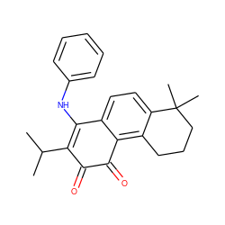 CC(C)C1=C(Nc2ccccc2)c2ccc3c(c2C(=O)C1=O)CCCC3(C)C ZINC000101075696