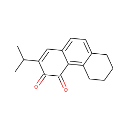 CC(C)C1=Cc2ccc3c(c2C(=O)C1=O)CCCC3 ZINC000001626015