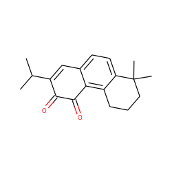 CC(C)C1=Cc2ccc3c(c2C(=O)C1=O)CCCC3(C)C ZINC000001537184