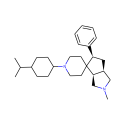 CC(C)C1CCC(N2CCC3(CC2)[C@@H](c2ccccc2)C[C@H]2CN(C)C[C@H]23)CC1 ZINC000029487457