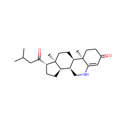 CC(C)CC(=O)[C@H]1CC[C@@H]2[C@@H]3CNC4=CC(=O)CC[C@]4(C)[C@@H]3CC[C@]12C ZINC000026396142