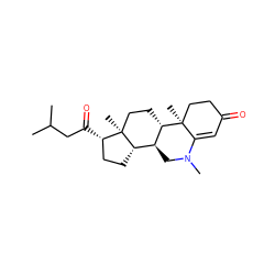 CC(C)CC(=O)[C@H]1CC[C@H]2[C@@H]3CN(C)C4=CC(=O)CC[C@]4(C)[C@H]3CC[C@]12C ZINC000013737952