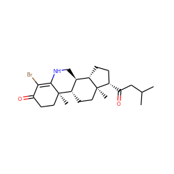 CC(C)CC(=O)[C@H]1CC[C@H]2[C@@H]3CNC4=C(Br)C(=O)CC[C@]4(C)[C@H]3CC[C@]12C ZINC000013737953