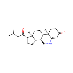 CC(C)CC(=O)[C@H]1CC[C@H]2[C@@H]3CNC4=CC(=O)CC[C@]4(C)[C@H]3CC[C@]12C ZINC000003932212