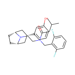 CC(C)CC(=O)N(CCN1[C@H]2CC[C@@H]1C[C@H](c1cccc(O)c1)C2)Cc1c(F)cccc1F ZINC000117300443