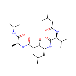 CC(C)CC(=O)N[C@H](C(=O)N[C@H](CC(C)C)[C@@H](O)CC(=O)N[C@@H](C)C(=O)NC(C)C)C(C)C ZINC000028007632