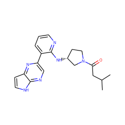 CC(C)CC(=O)N1CC[C@@H](Nc2ncccc2-c2cnc3[nH]ccc3n2)C1 ZINC000169700171