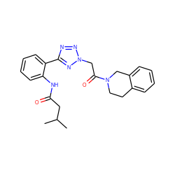 CC(C)CC(=O)Nc1ccccc1-c1nnn(CC(=O)N2CCc3ccccc3C2)n1 ZINC000001339724