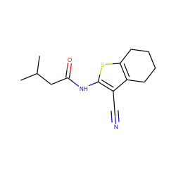 CC(C)CC(=O)Nc1sc2c(c1C#N)CCCC2 ZINC000000306528