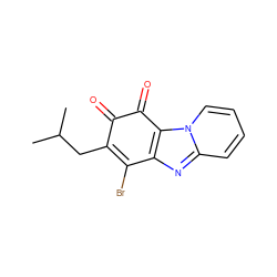 CC(C)CC1=C(Br)c2nc3ccccn3c2C(=O)C1=O ZINC000103275977