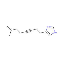 CC(C)CCC#CCCc1c[nH]cn1 ZINC000013795224