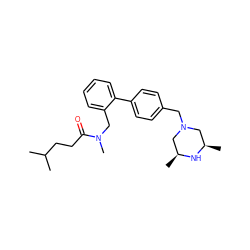 CC(C)CCC(=O)N(C)Cc1ccccc1-c1ccc(CN2C[C@H](C)N[C@H](C)C2)cc1 ZINC000040874012