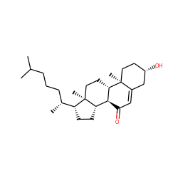 CC(C)CCC[C@@H](C)[C@H]1CC[C@H]2[C@@H]3C(=O)C=C4C[C@@H](O)CC[C@]4(C)[C@H]3CC[C@@]21C ZINC000005758789