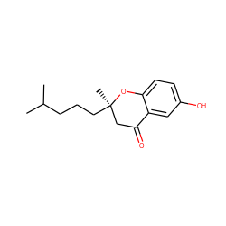 CC(C)CCC[C@]1(C)CC(=O)c2cc(O)ccc2O1 ZINC000220739051