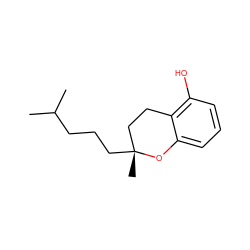 CC(C)CCC[C@]1(C)CCc2c(O)cccc2O1 ZINC000220751180