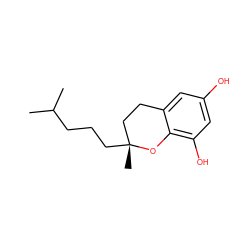 CC(C)CCC[C@]1(C)CCc2cc(O)cc(O)c2O1 ZINC000220732075