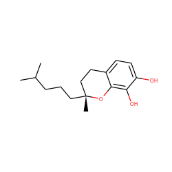 CC(C)CCC[C@]1(C)CCc2ccc(O)c(O)c2O1 ZINC000220731920
