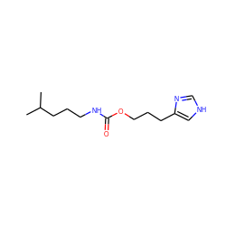 CC(C)CCCNC(=O)OCCCc1c[nH]cn1 ZINC000049021652