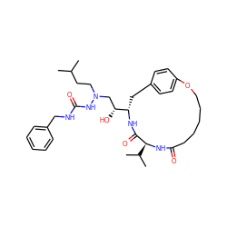 CC(C)CCN(C[C@@H](O)[C@@H]1Cc2ccc(cc2)OCCCCCC(=O)N[C@@H](C(C)C)C(=O)N1)NC(=O)NCc1ccccc1 ZINC000029394595