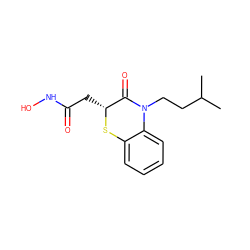 CC(C)CCN1C(=O)[C@@H](CC(=O)NO)Sc2ccccc21 ZINC000029244979