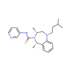 CC(C)CCN1C[C@@H](C)N(C(=O)Nc2cccnc2)[C@@H](C)c2ccccc21 ZINC001772592891