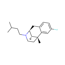 CC(C)CCN1CC[C@@]2(C)c3cc(F)ccc3C[C@H]1[C@H]2C ZINC000100719805