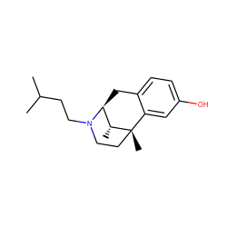 CC(C)CCN1CC[C@@]2(C)c3cc(O)ccc3C[C@H]1[C@H]2C ZINC000100640231