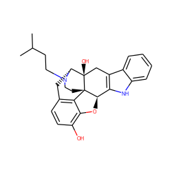 CC(C)CCN1CC[C@]23c4c5ccc(O)c4O[C@@H]2c2[nH]c4ccccc4c2C[C@@]3(O)[C@H]1C5 ZINC000028522870