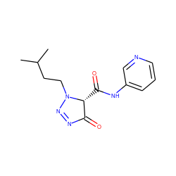 CC(C)CCN1N=NC(=O)[C@H]1C(=O)Nc1cccnc1 ZINC001772648415