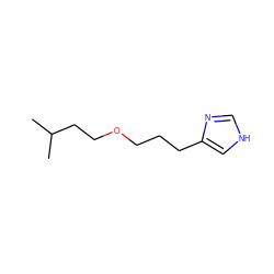 CC(C)CCOCCCc1c[nH]cn1 ZINC000001892886