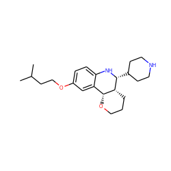 CC(C)CCOc1ccc2c(c1)[C@H]1OCCC[C@H]1[C@@H](C1CCNCC1)N2 ZINC000095590489