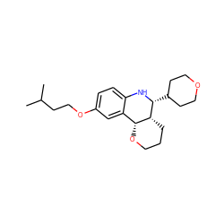 CC(C)CCOc1ccc2c(c1)[C@H]1OCCC[C@H]1[C@@H](C1CCOCC1)N2 ZINC000095589119